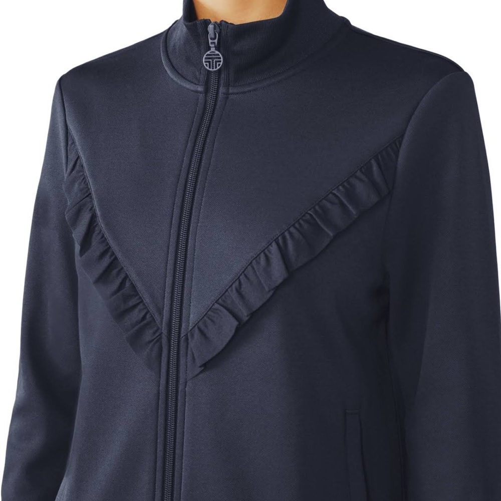 TORY BURCH SPORT RUFFLE TRACK JACKET (XS)